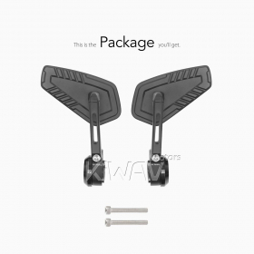 Blade black heavy weight bar end mirrors for M6 threaded handlebars