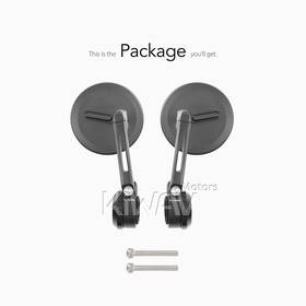 Ojo black heavy weight bar end mirrors for M6 threaded handlebars
