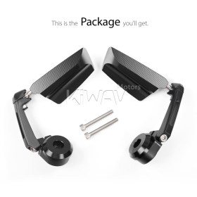 Leap black heavy weight bar end mirrors for M6 threaded handlebars