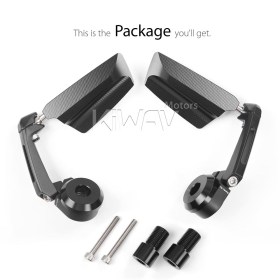 Leap black heavy weight bar end mirrors compatible with Yamaha M16 threaded handlebar