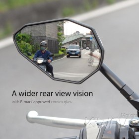 バイクミラー　4Rizz　白　M10　バイクとスクーターに汎用