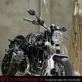 バイクミラー　4Rizz　黒　M10 1.5ピッチ BMWに適用