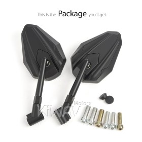 4Rizz black mirrors for scooter 8mm