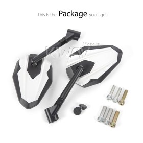 4Rizz white mirrors for scooter 8mm