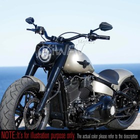 4Rizz black mirrors compatible with most Harley Davidson