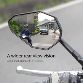 4Rizz black mirrors compatible with most Harley Davidson