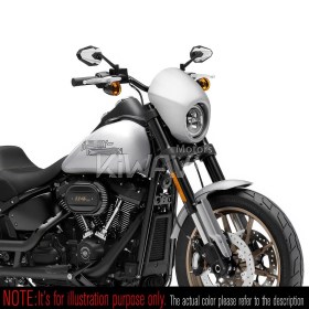 4Rizz white mirrors compatible with most Harley Davidson