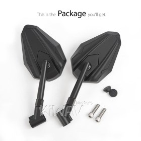4Rizz black mirrors compatible with Harley Davidson Street 500/750