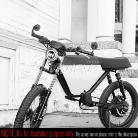 Ojo black bar end mirrors for most bicycles, ebikes with hollow bar end A PAIR