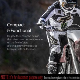 バーエンドミラー　リープ　黒　右側　自転車、イーバイク用　7/8インチ（22mm）中空式ハンドルに取付可能