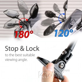 Lucifer black LED mirrors with sequential effect compatible with Ducati Panigale
