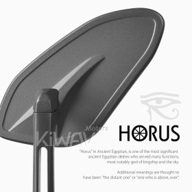 Horus black heavy weight bar end mirrors compatible with BMW M12 threaded handlebar
