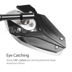 Viper black mirrors for 8mm scooters and motorcycles