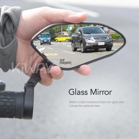 Horus black bar end mirrors for 7/8, 1 Inch handlebars clamp-on type
