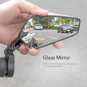 Blade black bar end mirrors for 7/8, 1 Inch handlebars clamp-on type