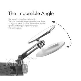 Ojo black ar end mirrors for 7/8, 1 Inch handlebars clamp-on type