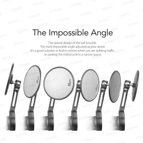 Ojo black ar end mirrors for 7/8, 1 Inch handlebars clamp-on type
