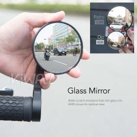 Ojo black ar end mirrors for 7/8, 1 Inch handlebars clamp-on type