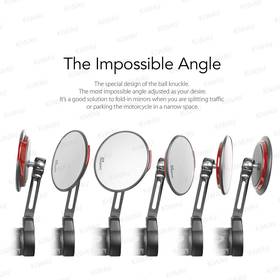 Aura red bar end mirrors for 7/8, 1 Inch handlebars clamp-on type