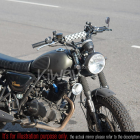 バーエンドミラー　65N　クロム　左側　モト・グッツィ(Moto Guzzi)モデルに取付可能