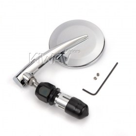 65N round bar end mirror chrome (right hand)