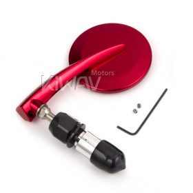 65N round bar end mirror red (right hand)