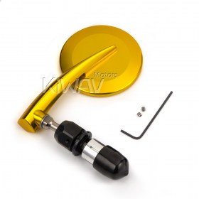 65N round bar end mirror yellow gold (right hand)