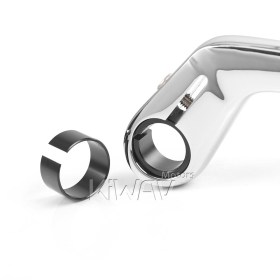 Classic chrome bar end mirrors for 7/8, 1 Inch handlebars clamp-on type