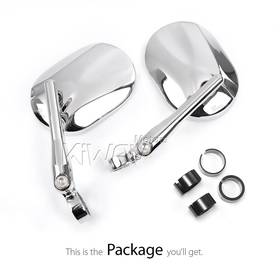Stark chrome bar end mirrors for 7/8, 1 Inch handlebars clamp-on type