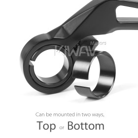 Ultra black bar end mirrors for 7/8, 1 Inch handlebars clamp-on type