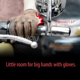 Bob black bar end mirrors for 7/8, 1 Inch handlebars clamp-on type