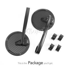 Mamba matte carbon bar end mirrors for 7/8, 1 Inch handlebars clamp-on type
