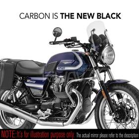 Mamba glossy carbon bar end mirrors for 7/8, 1 Inch handlebars clamp-on type