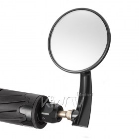 2.5Inch round bar end mirrors black (a pair) 65N