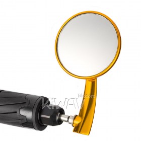 65N round bar end mirrors orange gold (a pair)