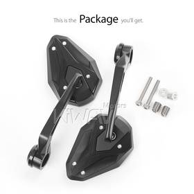 ViperII black heavy weight bar end mirrors compatible with BMW M12 threaded handlebar