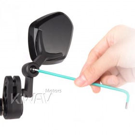 Petal black bar end mirrors for bicycle a pair