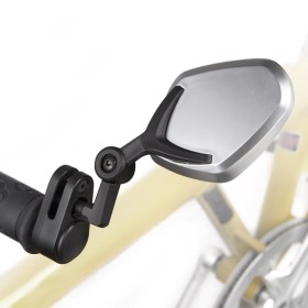 Petal silver bar end mirrors for bicycle a pair
