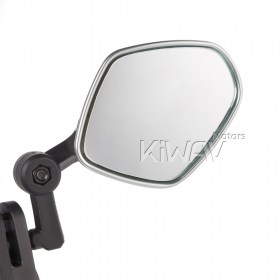 Petal silver bar end mirrors for bicycle a pair
