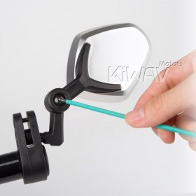 Petal silver bar end mirrors for bicycle a pair