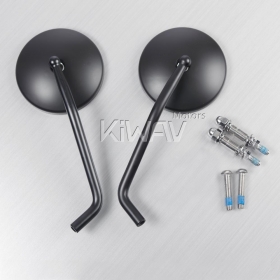 Eclipse black mirrors compatible with Harley Davidson