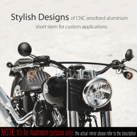 Eclipse black CNC aluminum stem for most Harley Davidson