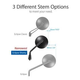 Eclipse black steel short stem compatible with BMW 10mm 1.5 pitch