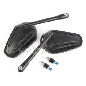 バイクミラー　ジッパー　黒　M10 1.5ピッチ　BMWに適用
