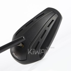 Zipper black mirrors for 8mm scooters and motorcycles