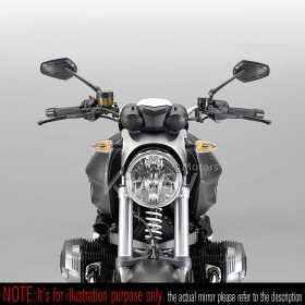 バイクミラー　ジッパー　黒　5/16"-24　ハーレー　Street 500/750用