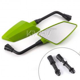 Hawk green mirrors compatible with Harley Davidson