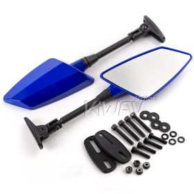 Hawk blue fairing mount mirrors for sportsbike