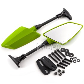 Hawk green fairing mount mirrors for sportsbike