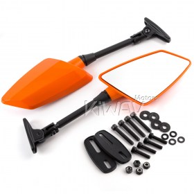 Hawk orange fairing mount mirrors for sportsbike